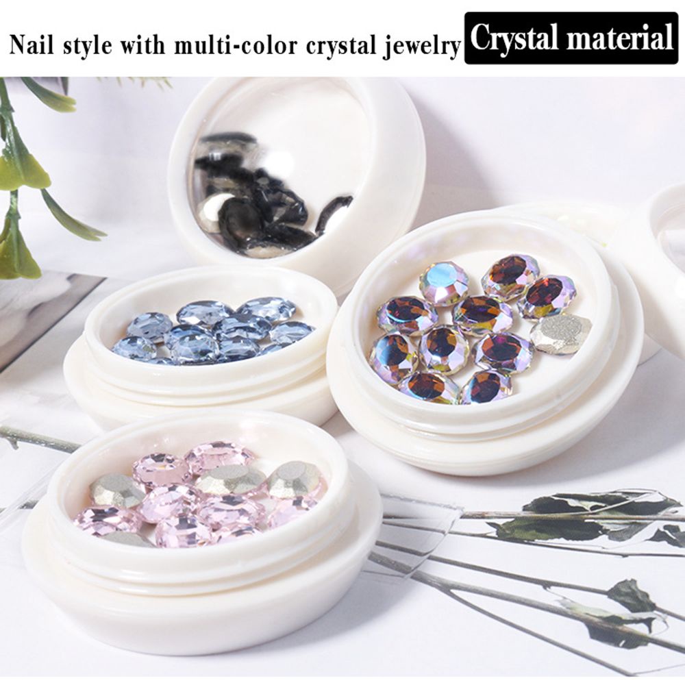 [Hàng mới về] Hạt Đá Dạng Hình Oval 3D Lấp Lánh Dùng Trang Trí Móng Nghệ Thuật