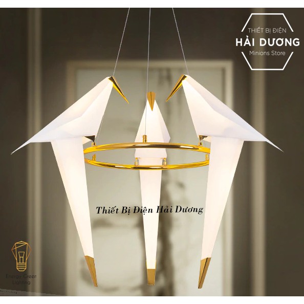 Đèn thả trang trí hiện đại hình chim cao cấp phong cách Origami ( 3 chim ) - Bảo hành 12 tháng
