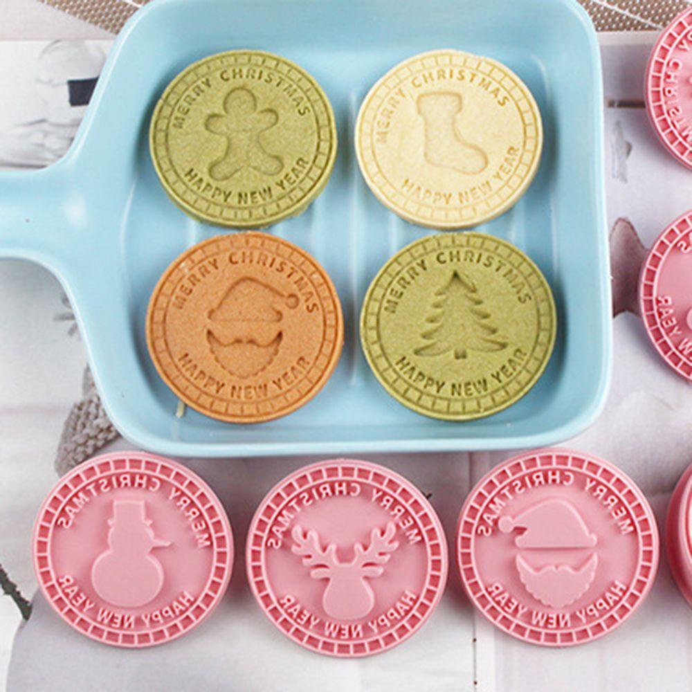 Set 9 Khuôn Nhựa Làm Bánh Cookie Hình Ông Già Noel / Bông Tuyết