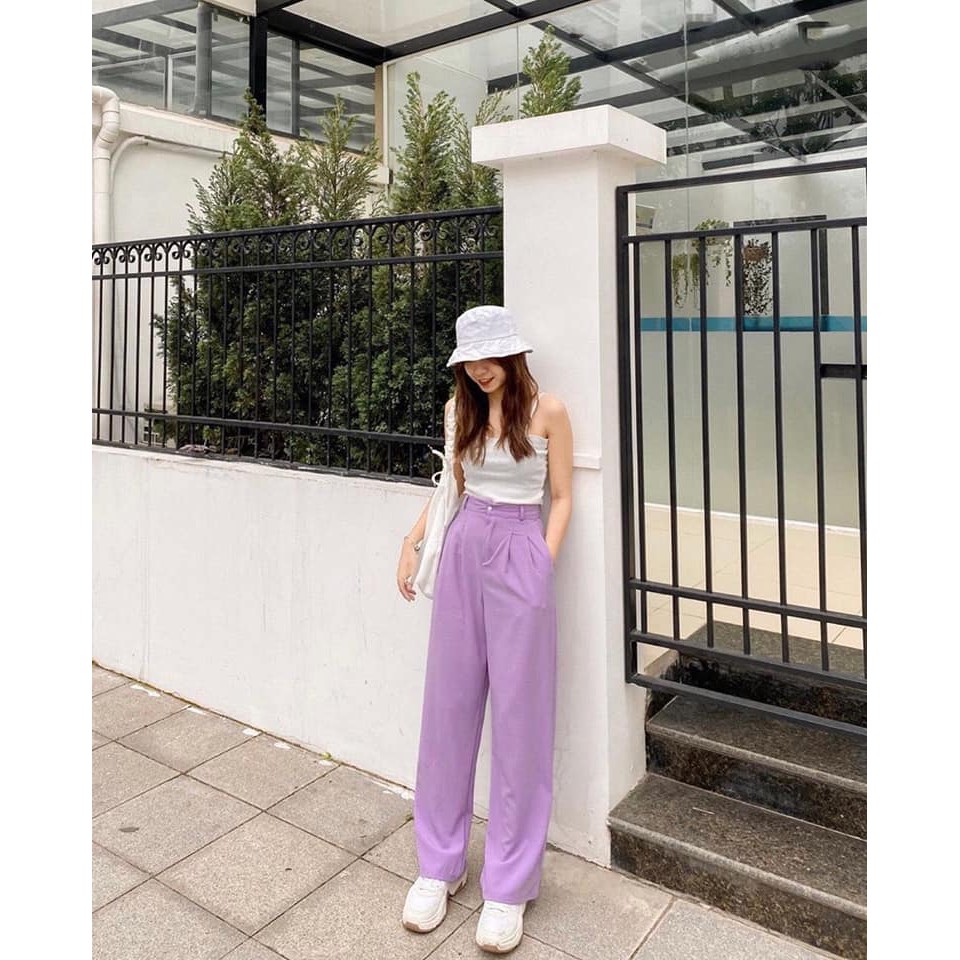 [Mã FAMAYWA giảm 10K đơn 50K] Quần Culottes Nữ Cạp Cao Vải Đũi 🦋 Quần Suông Nữ Ống Rộng Dáng Dài 2 Màu 🦋