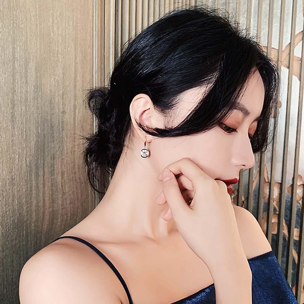 Bông Tai Hợp Kim Hình Nơ VANES1|Khuyên Tai Dạng Hạt Tròn Cá Tính