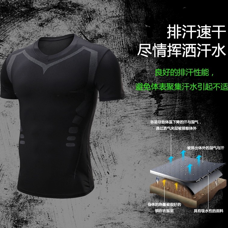 Áo thun tay ngắn thể thao thích hợp tập thể hình cho nam | BigBuy360 - bigbuy360.vn