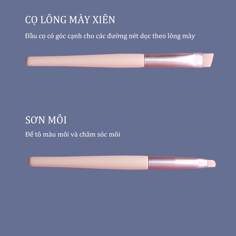 Set 8 Bộ cọ trang điểm sợi lông mềm chất lượng cao -URBHZST8