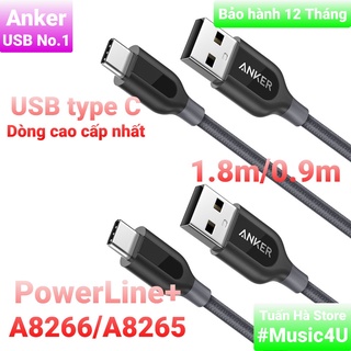 Cáp sạc nhanh USB Type C Anker PowerLine+ Plus A8265 A8266 A8022 B8173 siêu bền cho Samsung LG Google Tuấn Hà Store