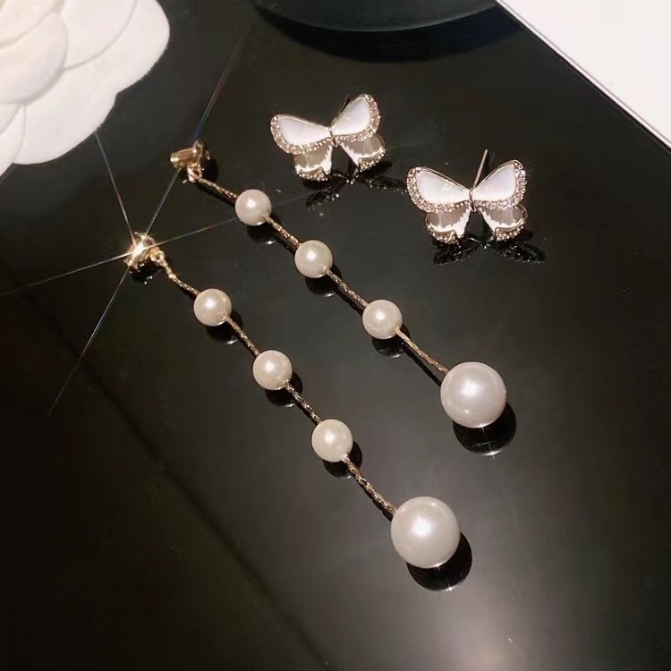 Bông Tai Dáng Dài Đính Nơ Và Ngọc Trai Nhân Tạo Thời Trang 2022