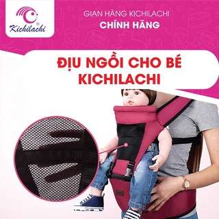 Địu Ngồi Trẻ Em Cao Cấp Kichilachi - Siêu Mềm Thoáng Khí 4 Tư Thế Cho Bé