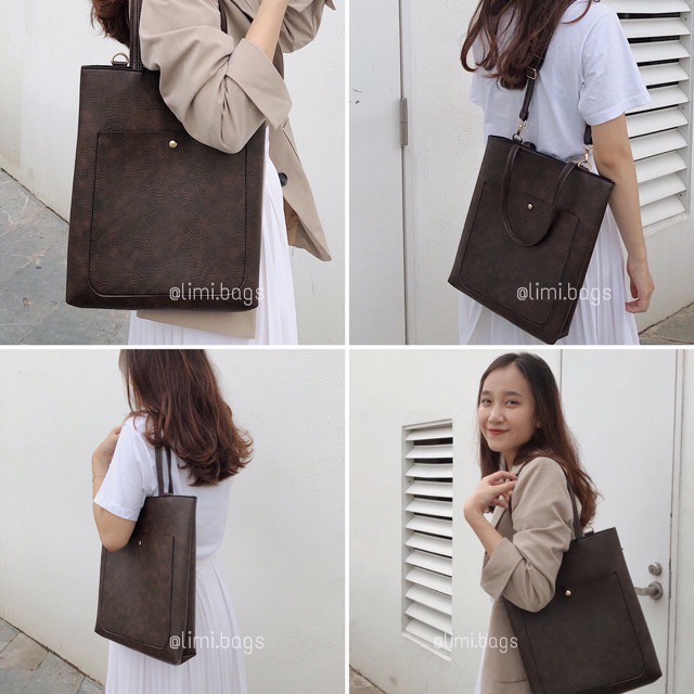 - HÀNG NHẬP KHẨU [NEW - ẢNH THẬT] Túi Xách Da LUCKY TOTE - Túi xách nữ đựng vừa Laptop LIMI BAGS Liên hệ mua hàng 0966.3