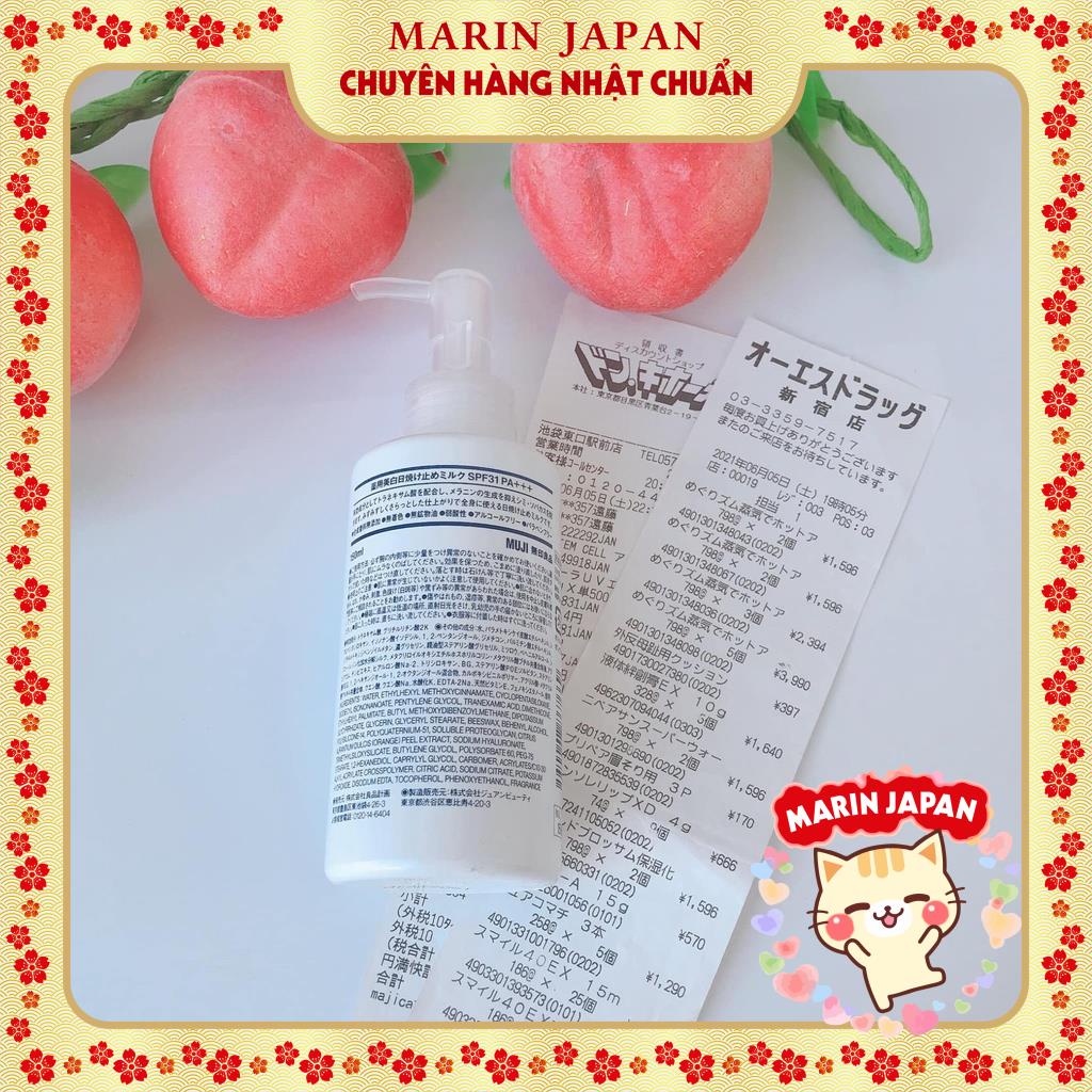 (Sale, Hàng Nhật) Kem chống nắng dưỡng trắng da Muji SPF31 Nhật Bản