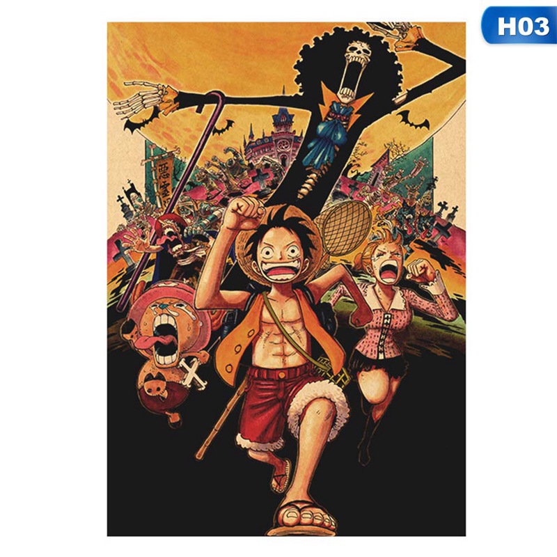 flowersqueen Poster Phim One Piece Phong Cách Cổ Điển