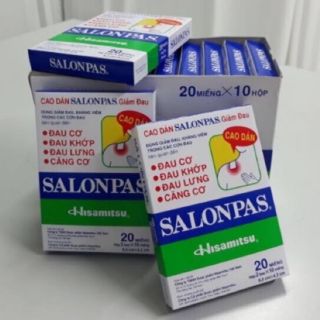 HỘP SALONPAS LỚN GỒM 20 MIẾNG × 10 HỘP nhỏ