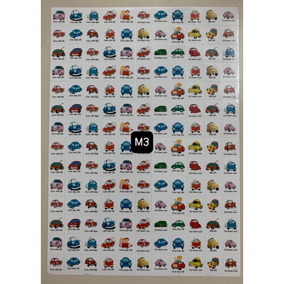 Sticker tiếng Việt khen thưởng 154 hình dán ngộ nghĩnh dùng thi đua đổi quà