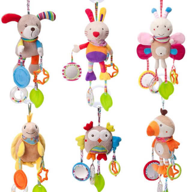 Thú nhồi bông lục lạc xúc xắc SKK baby treo nôi cũi xe đẩy cho bé