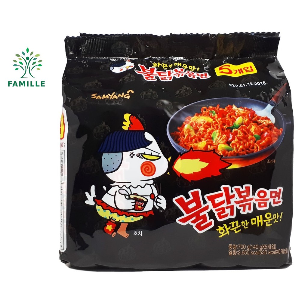 Combo 5 Gói Mì Cay Samyang Vị Gà Cay - Hàn Quốc