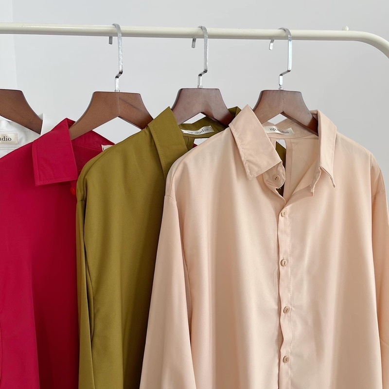 Áo sơ mi 5 màu xoắn sau lưng đi học, đi làm chất vải mềm mát ít nhăn mặc siêu thích Sun Fashion