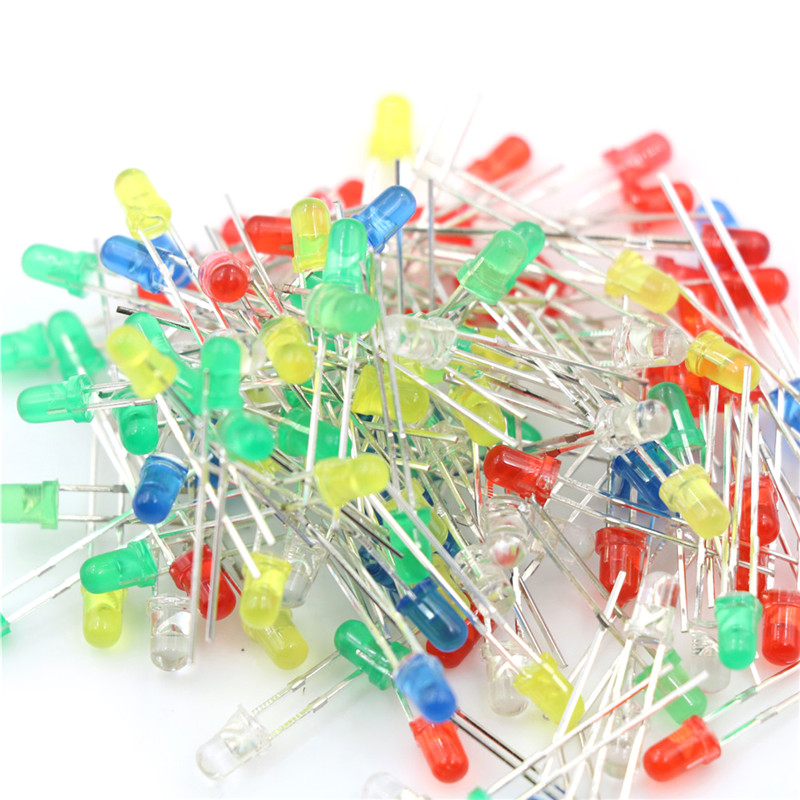 Set 100 Đi Ốt Đèn Led 3mm 20ma 2pin Nhiều Màu Sắc | BigBuy360 - bigbuy360.vn