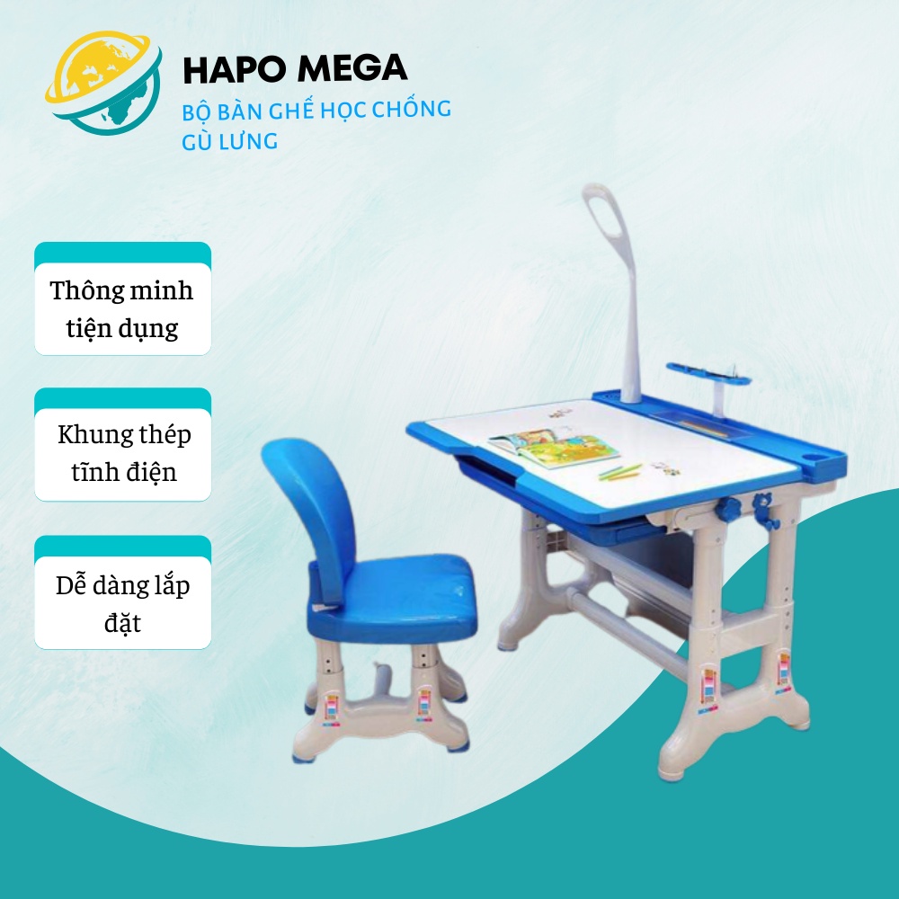 Bộ Bàn Ghế Chống Gù Học Sinh Nâng Hạ Theo Chiều Cao - Bộ Bàn Ghế Chống Cận Thông Minh Cho Bé, Bàn Ghế Học Tập Thông Minh