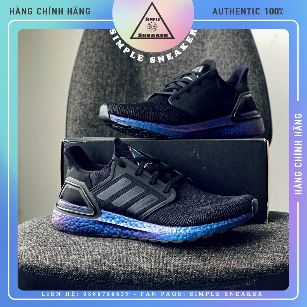 Giày Adidas Ultraboost 20 Chính HãngFREESHIPAdidas Ultra Boost 20 Black Galaxy ISS- Giày Chạy Bộ Nam Nữ-Simple Sneaker