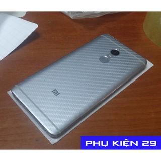 [Xiaomi Redmi Note 4/4X/5/5 Pro] Dán lưng 3D vân Cacbon - Carbon