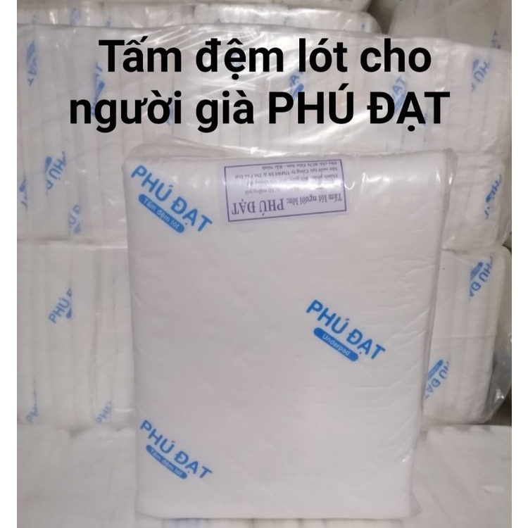 Miếng đệm Lót cho người già, bệnh nhận 80 miếng PHÚ ĐẠT size L XL 45_75cm, bản rộng giúp người dùng thoải mái xoay trở