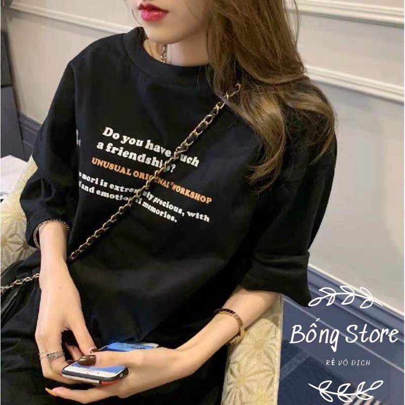 [Rẻ vô địch] Áo cotton tay lỡ unisex - Áo Tom Do You Have Such