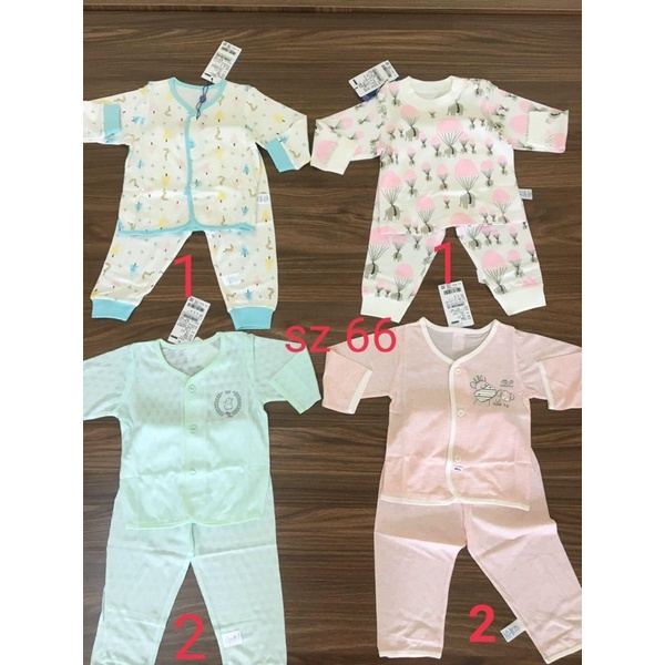 [Xuất Nhật] Combo 3b bộ cotton nỉ xuất Nhật cho bé 0-3t bé trai bé gái