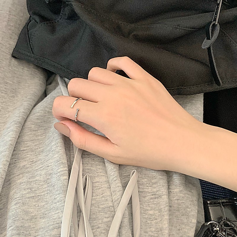 Nhẫn Hở Kiểu Dáng Đơn Giản Phong Cách Hàn Quốc