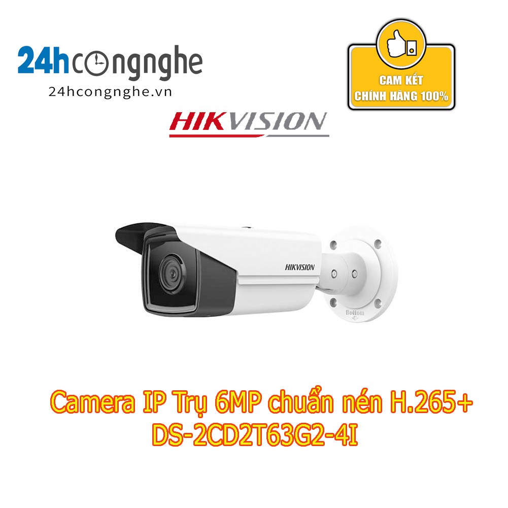 Camera quan sát IP HIKIVISION DS-2CD2T63G2-4I (độ phân giải 6.0MP, hồng ngoại 80m, hỗ trợ khe thẻ nhớ 256GB, H.265+)