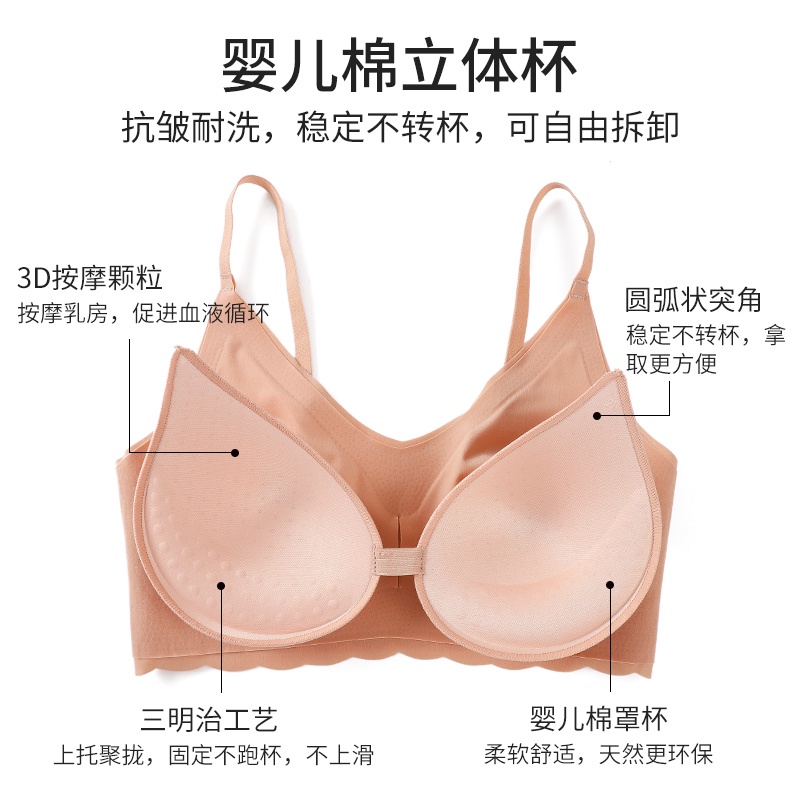✜ set Áo Ngực Không Gọng st066 kissy Không Đường May Trọng Lượng Nhẹ Không Để Lại Dấu Vết Khi Ngủ