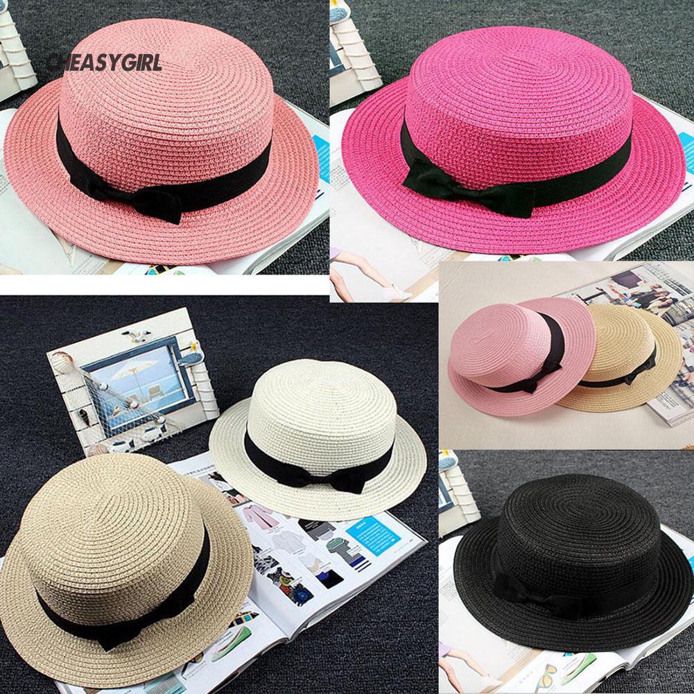 ★Nón Cói Rộng Vành Phối Nơ Màu Sắc Thời Trang Cho Nữ