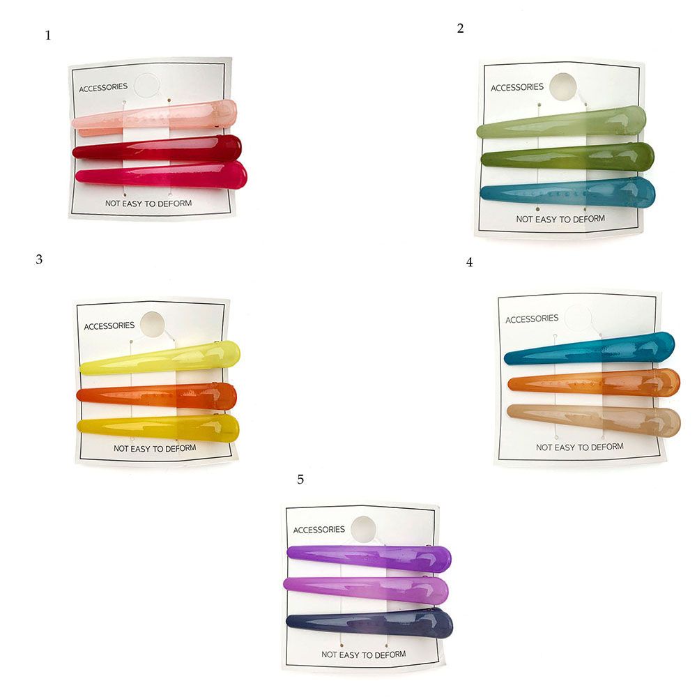 (Hàng Mới Về) Kẹp Tóc Mỏ Vịt Bằng Nhựa Màu Sắc Kẹo Ngọt Dành Cho Nữ