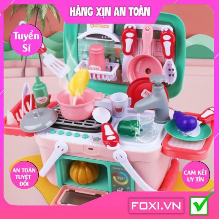 Bộ đồ chơi nấu ăn-bác sĩ-nướng BBQ Foxi-nhập vai-giáo dục hướng nghiệp-có pin-âm thanh như thật-Hàng loại1đầy đủ dụng cụ