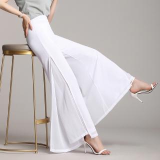 Quần Giả Váy Vải Voan Lưng Cao Ống Rộng Thời Trang Mùa Hè Hàn Quốc