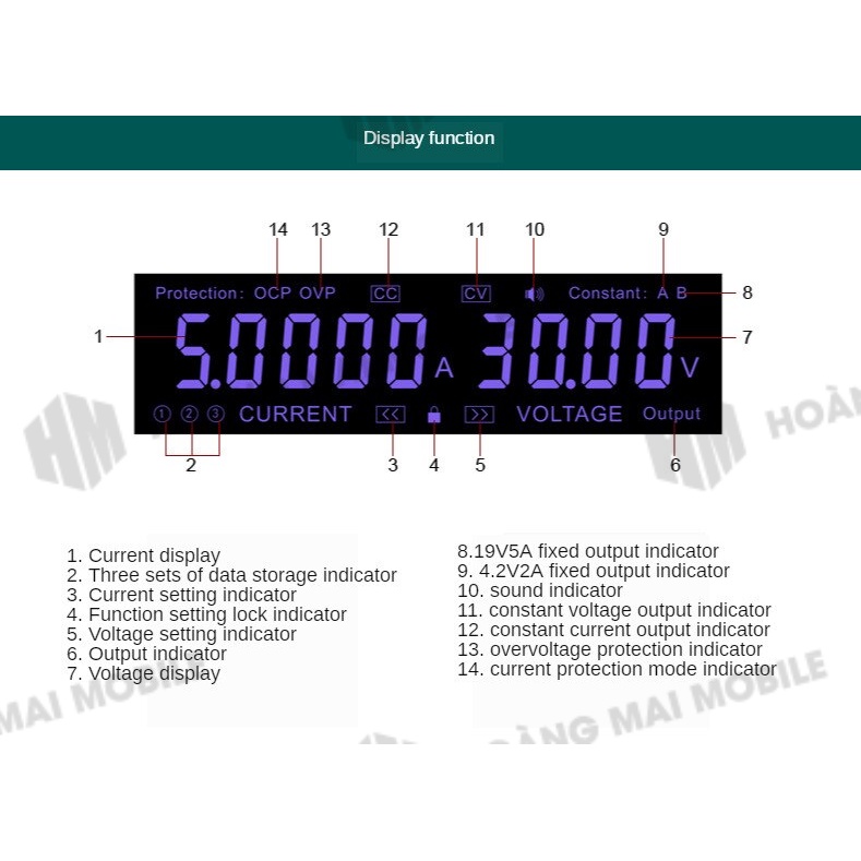Máy cấp nguồn YAHUA 3005D đồng hồ 4 số