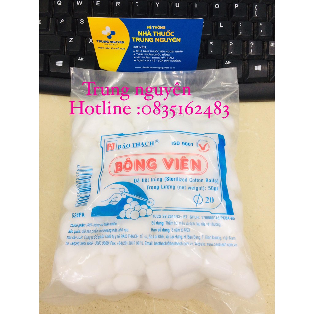 Bông Gòn Viên 50g. (Bảo Thạch)