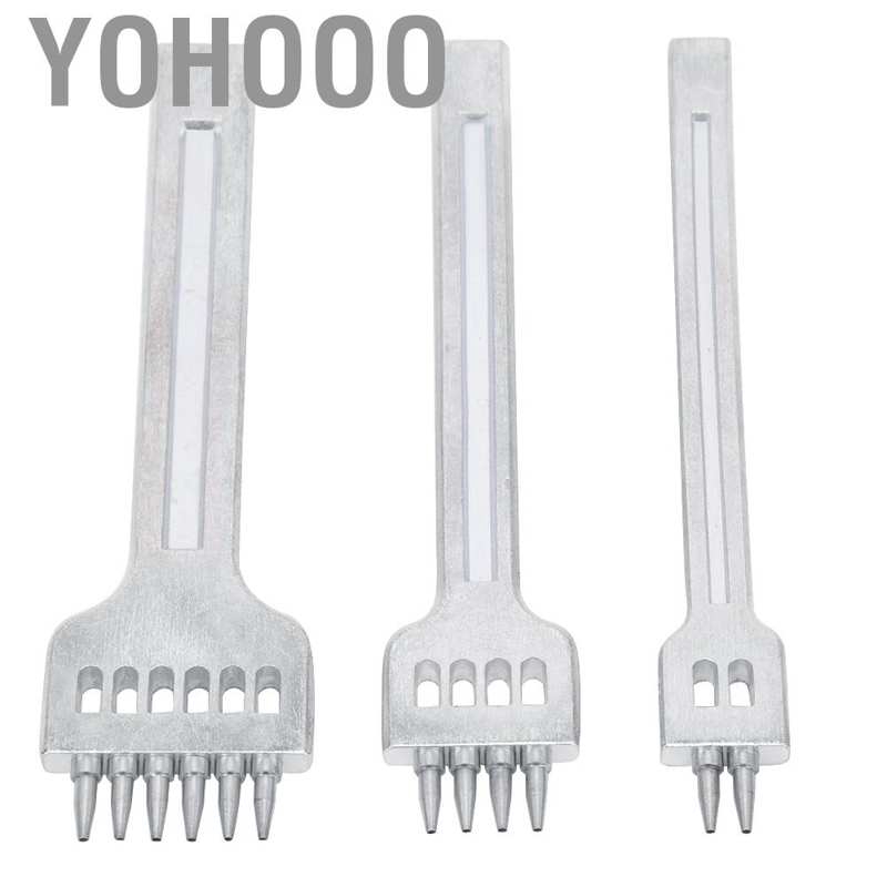 Bộ 3 Mũi Đục Lỗ Đồ Da 2 / 4 / 6 Prong