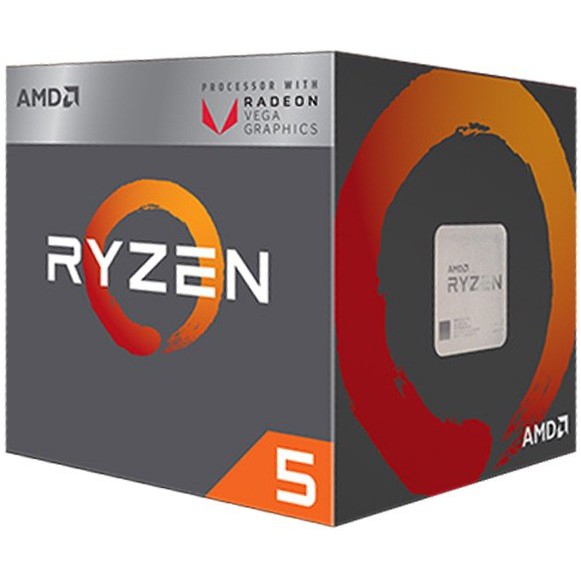 CPU AMD RYZEN 5 2400G 3.6 GHZ (3.9 GHZ WITH BOOST) / 6MB / 4 CORES 8 THREADS / RADEON VEGA 11 / SOCKET AM4