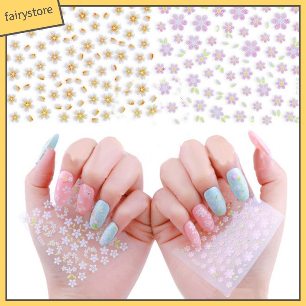 Set 10 tấm sticker dán trang trí móng tay