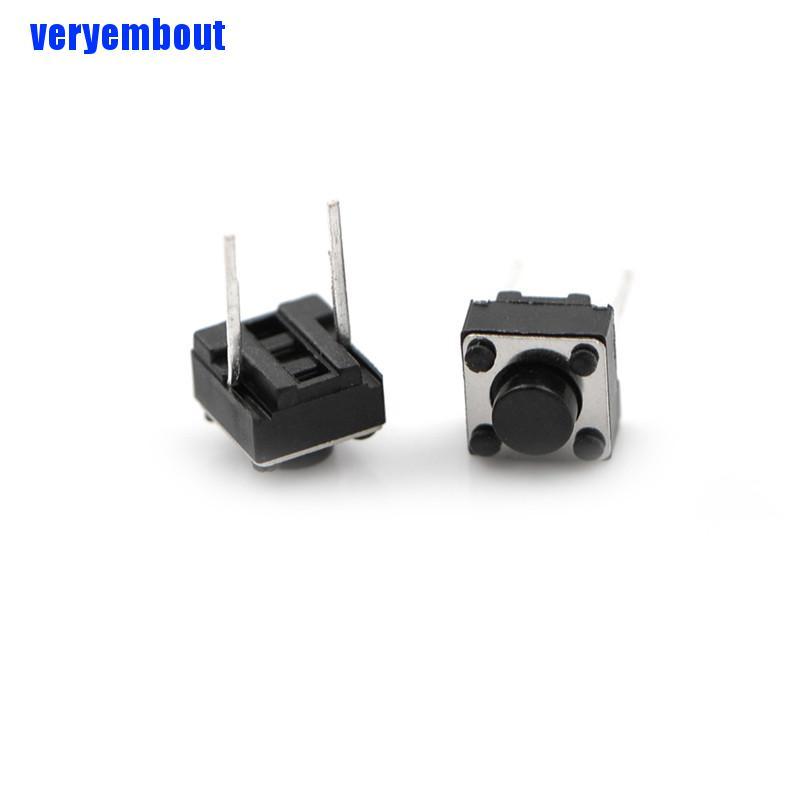 Bộ 20 Nút Công Tắc Nhấn 2 Chấu 6 * 6 * 5mm