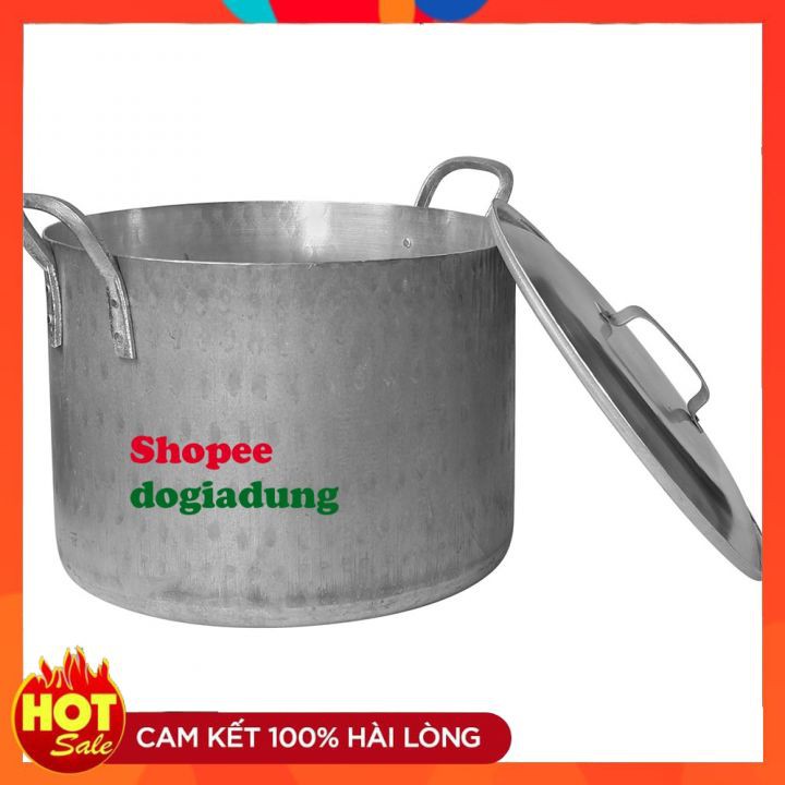 💕💕CHÍNH HÃNG💕💕 Nồi Nhôm Quân Dụng Gò 40 Lít Đến 70 Lít