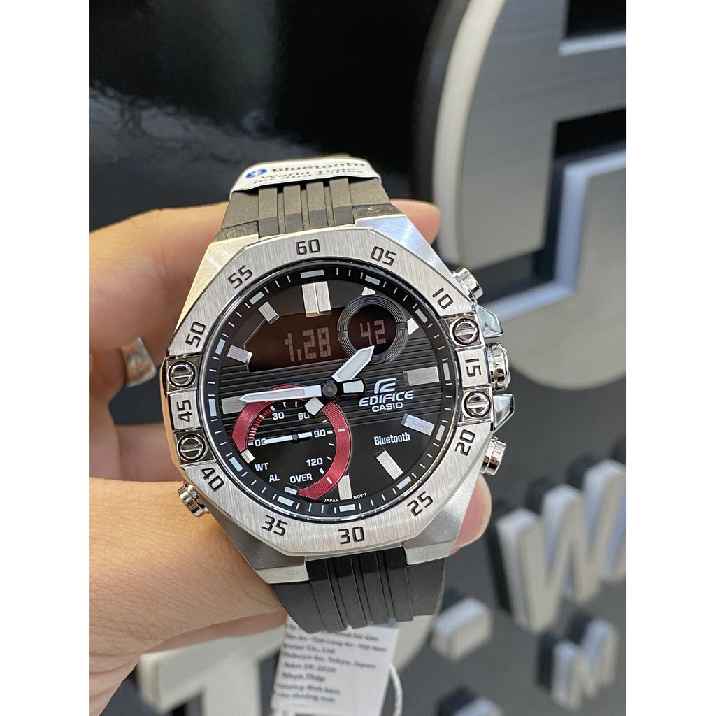 Đồng hồ nam Casio Edifice ECB-10P-1ADF Chính Hãng - Bluetooth - Dây cao su | ECB-10P
