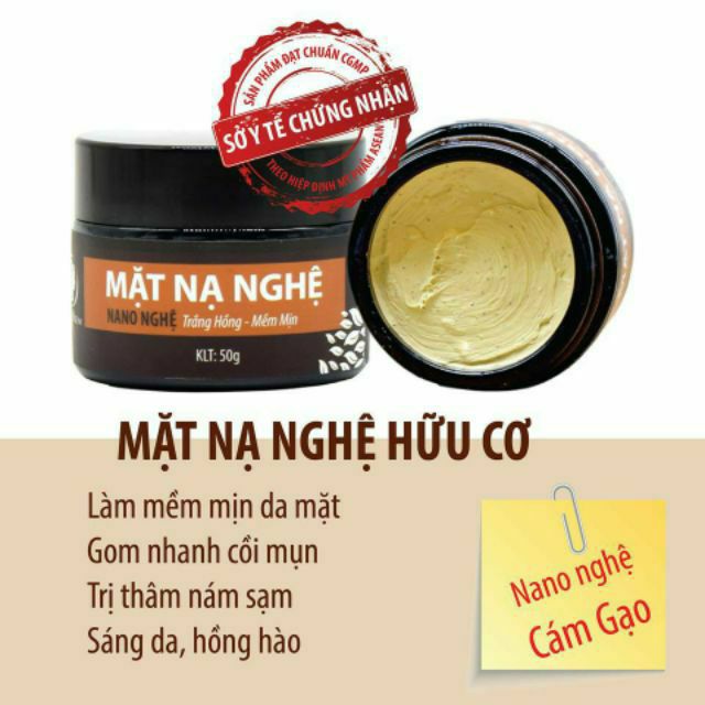 Mặt nạ nghệ hữu cơ Wonmom - dưỡng da an toàn cho Mẹ trước và sau sinh 50gr - Việt Nam