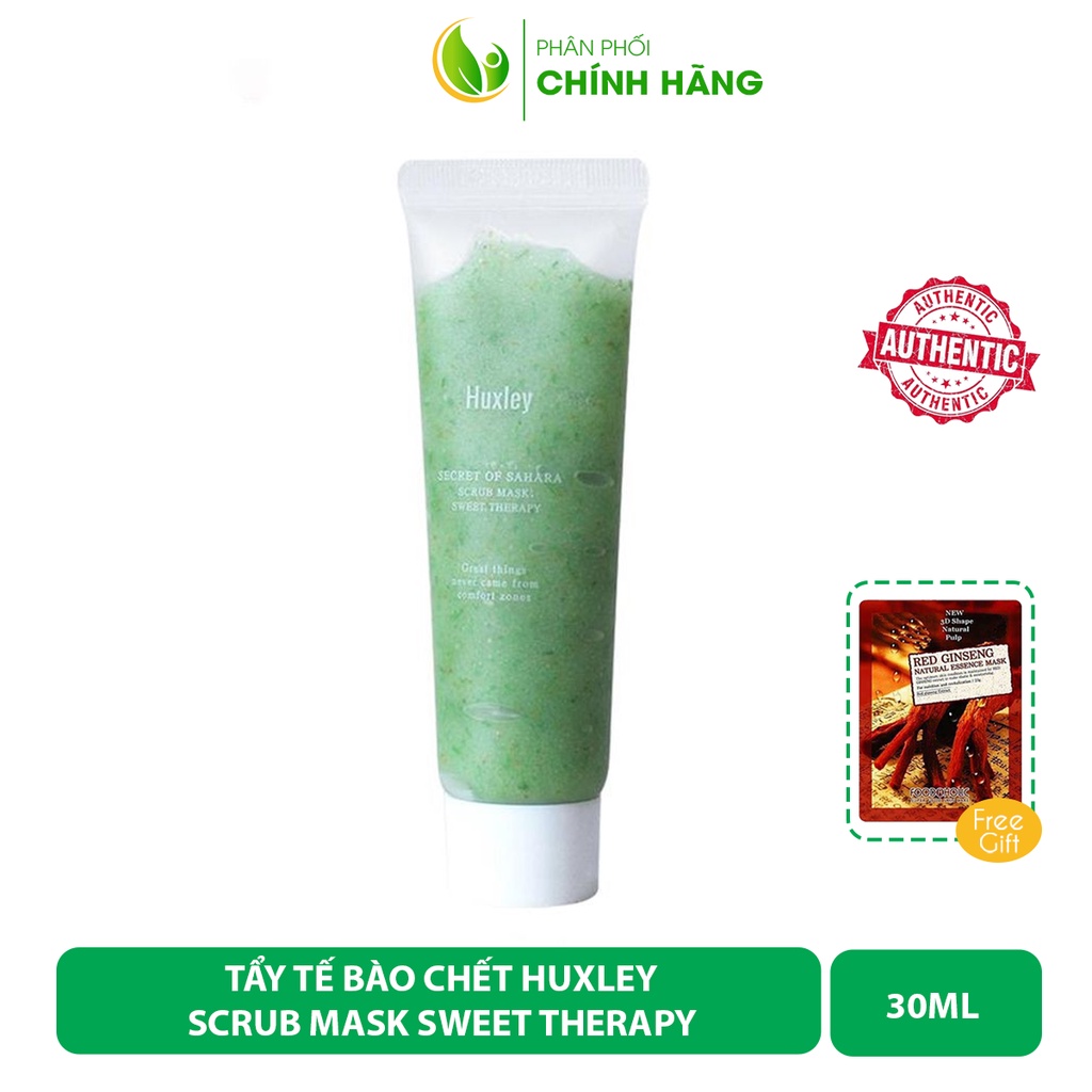 [CHÍNH HÃNG] Tẩy Tế Bào Chết Huxley Scrub Mask Sweet Therapy 30ml - Mặt Nạ Tẩy Tế Bào Chết Chiết Xuất Xương Rồng