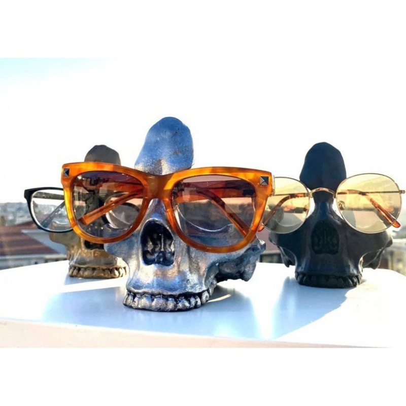 Giá Đỡ Mắt Kính Bằng Resin Hình Đầu Lâu Trang Trí Nhà Cửa / Văn Phòng