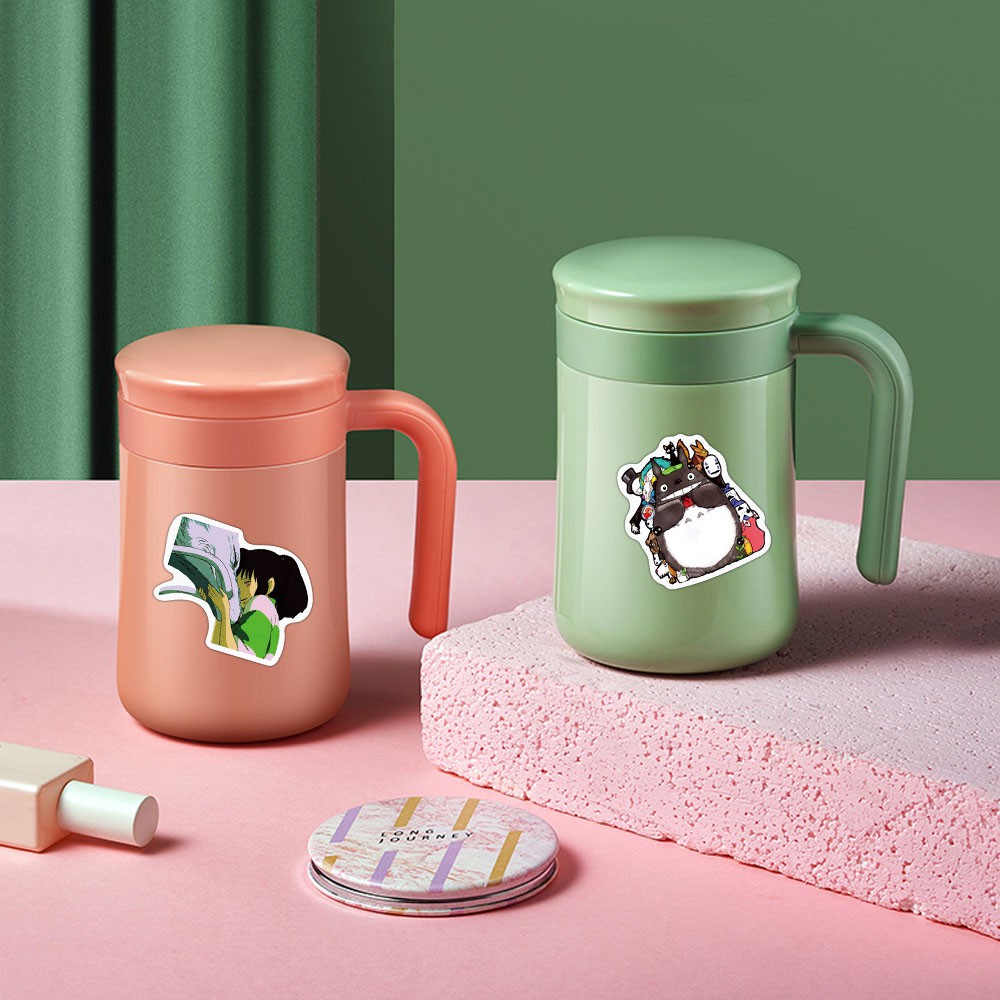 Set 50 Miếng Dán Hình Anime Ghibli Hayao Miyazaki Totoro Cho Học Sinh