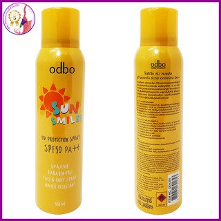 Kem chống nắng trắng da bật tone dạng xịt odbo sun smiles spf50 pa++ 100ml