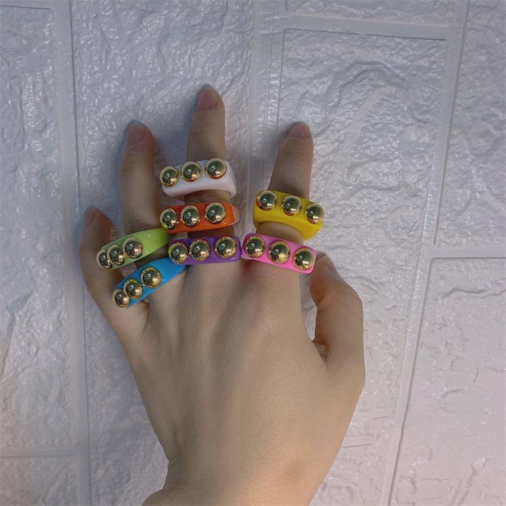 Nhẫn Đính Hạt Kim Loại Phong Cách Hip Hop Thời Trang