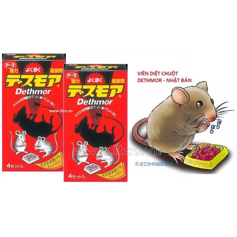 Thuốc Diệt Chuột Dethmor Nhật Bản 4 Set - SAKUKO