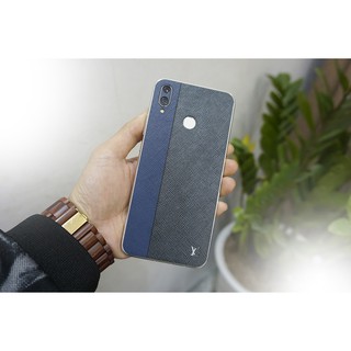 Miếng dán da skin Huawei Nova 3i - 2 sọc da vân kẻ saphiano xanh, đen -  D54,55