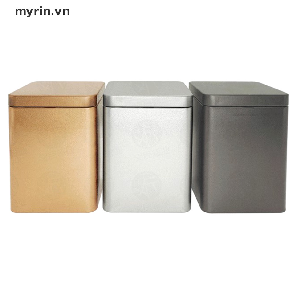 1 Hộp Thiếc Vuông Đựng Trà Tiện Lợi
