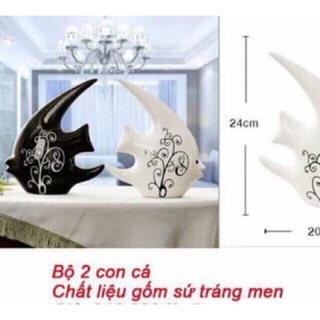 Bộ cá chất liệu gốm sứ tráng men